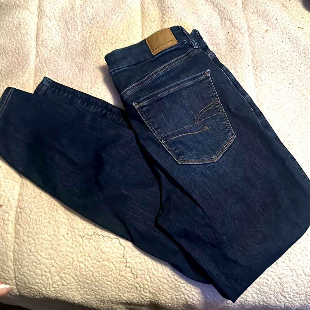 American Eagle Outfitters size 8 Curvy High Rise Jegging Dark Wash